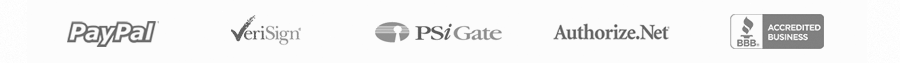 Our Partners - PayPal, Verisign, PSiGate, Authorize.net, BBB
